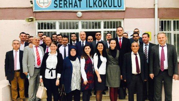 Nisan ayı okul ve kurum müdürleri toplantısı Serhat İlkokulunda yapıldı.